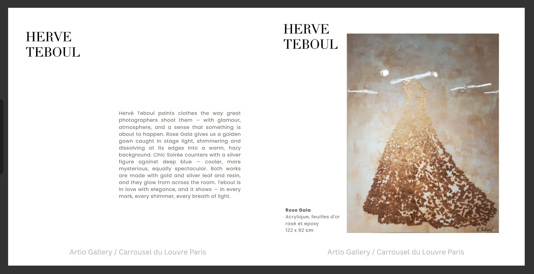 Artio Gallery Exhibition Catalog — April — Paris Le Louvre — photo 3