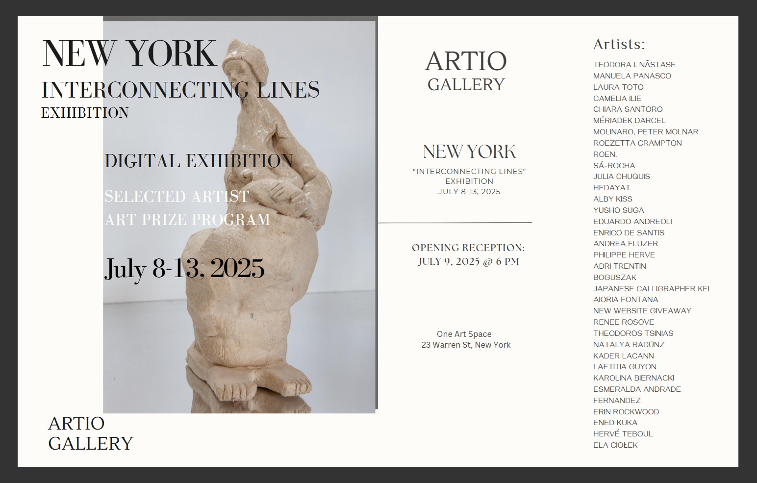 Artio Gallery Exhibition Catalog — July — New York — photo 1