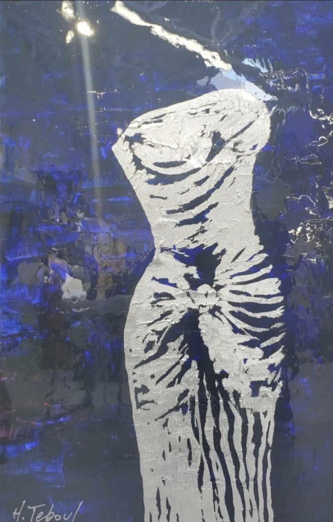 Élégance de Nuit — contemporary mixed media painting