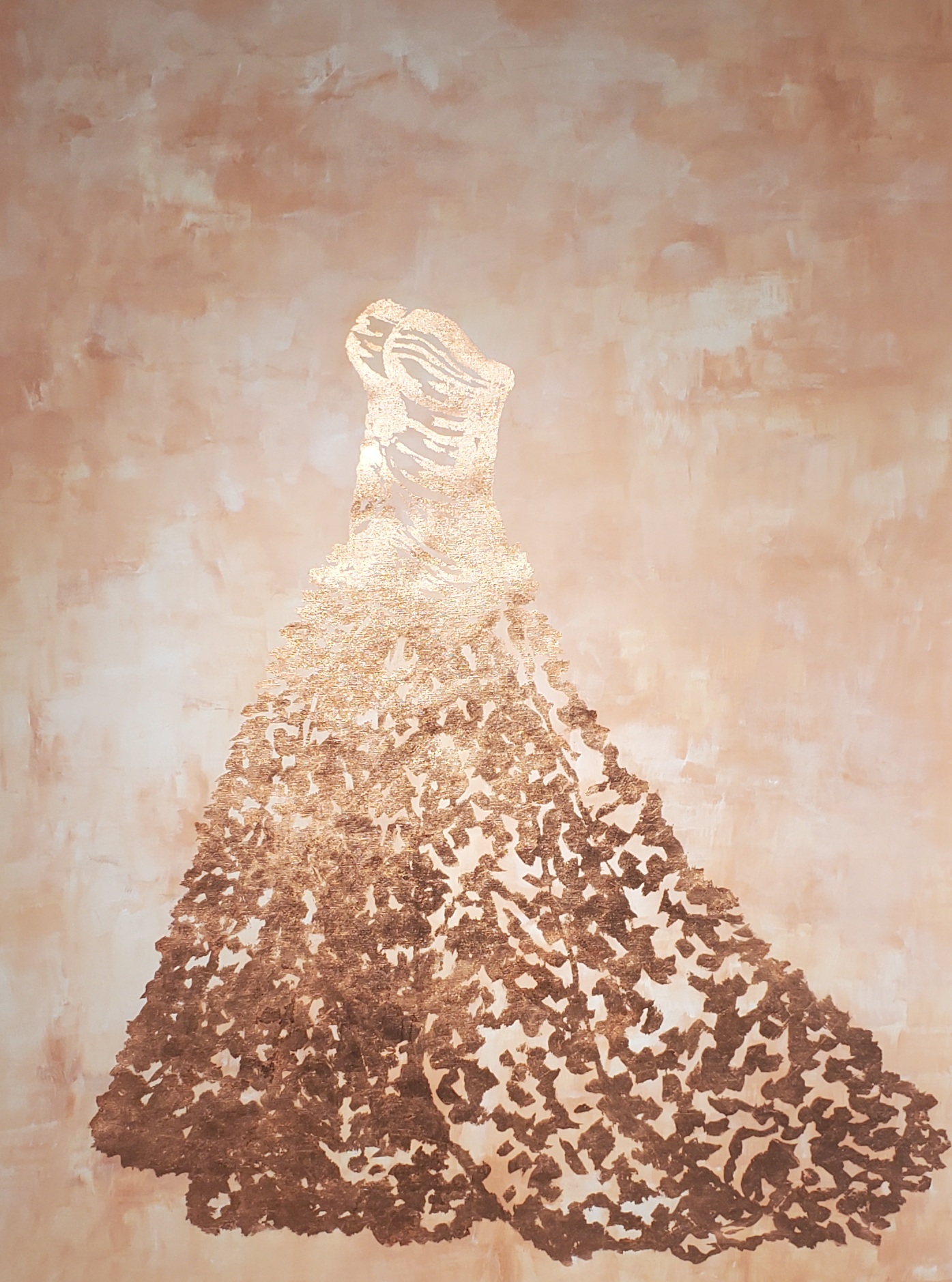 Rose Gala — contemporary mixed media painting